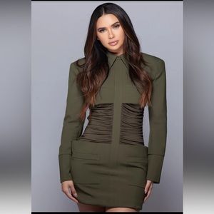 LovexLabels Ruched Military Dress in Small